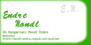 endre mondl business card